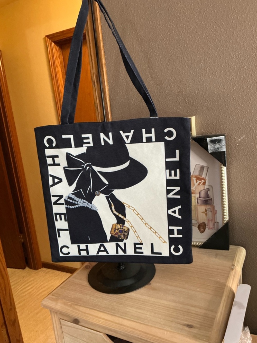 CHANEL Black and White Graphic Canvas Tote GWP - Picture 15 of 15